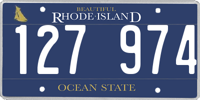 RI license plate 127974