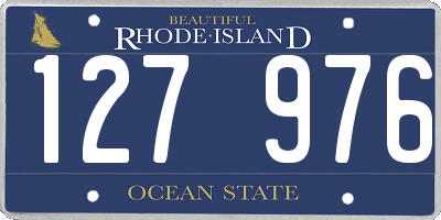 RI license plate 127976