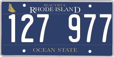 RI license plate 127977