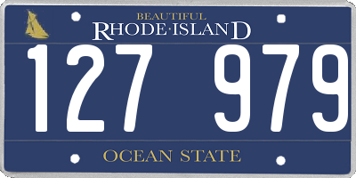 RI license plate 127979