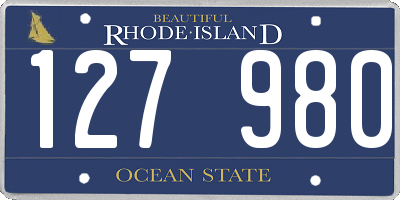 RI license plate 127980