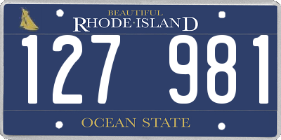 RI license plate 127981