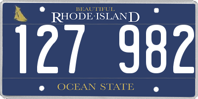 RI license plate 127982