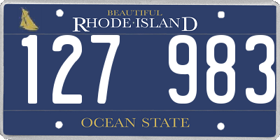 RI license plate 127983