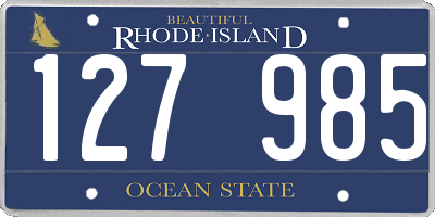 RI license plate 127985