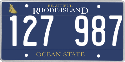 RI license plate 127987