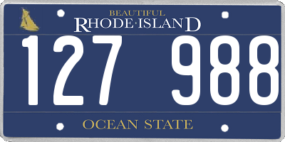 RI license plate 127988