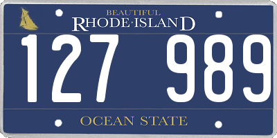 RI license plate 127989