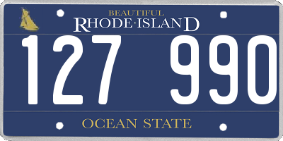 RI license plate 127990