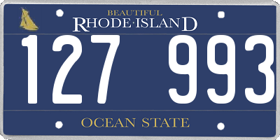 RI license plate 127993