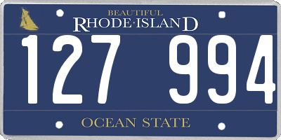 RI license plate 127994