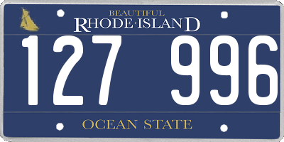 RI license plate 127996