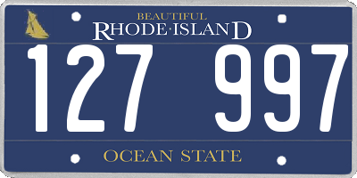RI license plate 127997