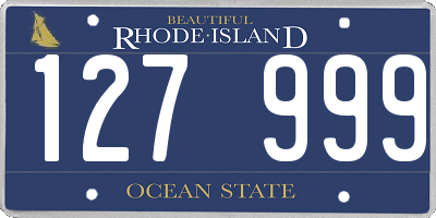 RI license plate 127999