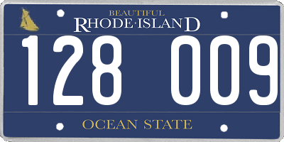 RI license plate 128009