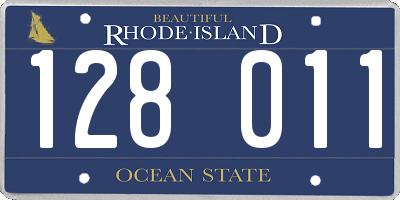 RI license plate 128011