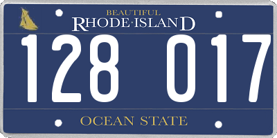 RI license plate 128017