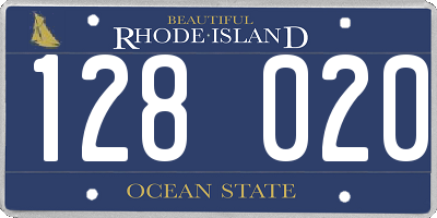 RI license plate 128020