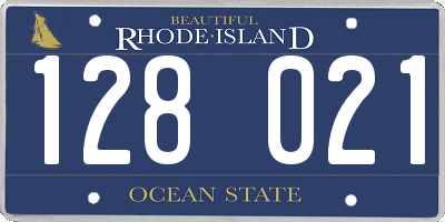 RI license plate 128021