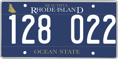 RI license plate 128022