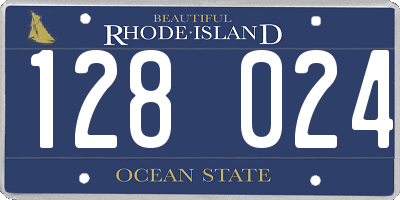 RI license plate 128024