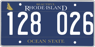 RI license plate 128026