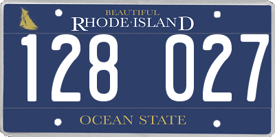 RI license plate 128027