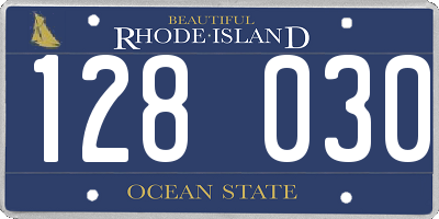 RI license plate 128030