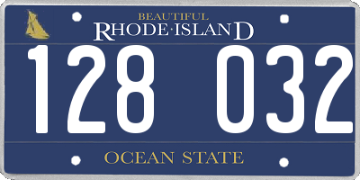 RI license plate 128032