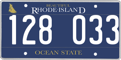 RI license plate 128033