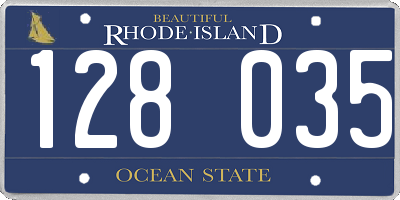 RI license plate 128035