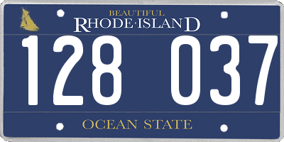 RI license plate 128037