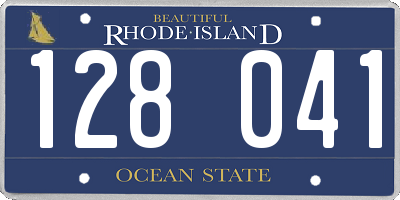 RI license plate 128041