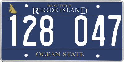 RI license plate 128047