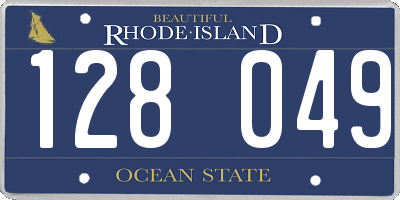RI license plate 128049