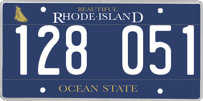 RI license plate 128051