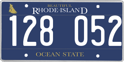 RI license plate 128052