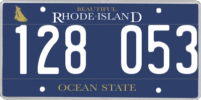 RI license plate 128053