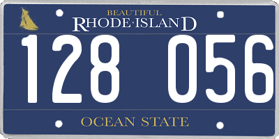 RI license plate 128056