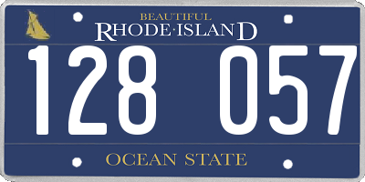 RI license plate 128057