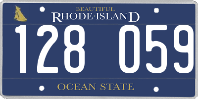 RI license plate 128059