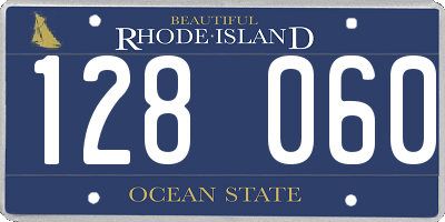 RI license plate 128060