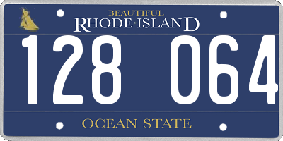 RI license plate 128064