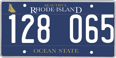 RI license plate 128065