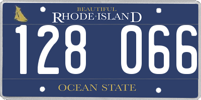 RI license plate 128066