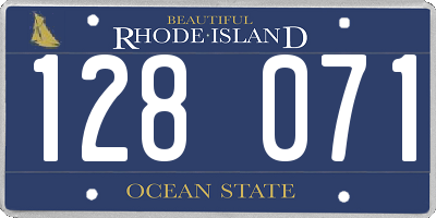 RI license plate 128071