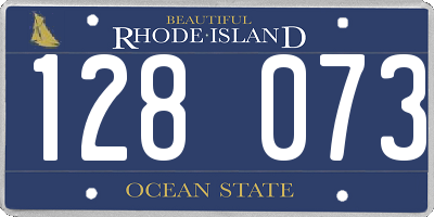 RI license plate 128073
