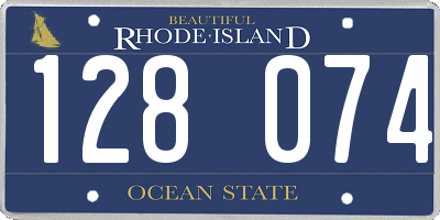 RI license plate 128074