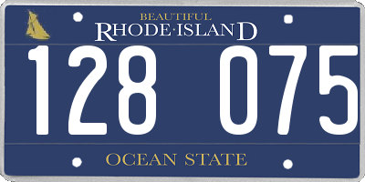 RI license plate 128075