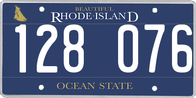 RI license plate 128076